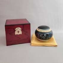 국내산 선물용 항아리 도자기꿀 고가구 흑상감 1.2kg, 1