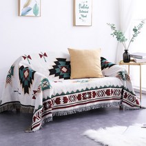 가성비 좋은 캠핑 블랭킷 담요 러그 카페트 소파 보급형 세트, 에스닉 - 180x230cm