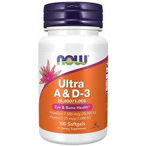 나우 푸드 울트라 A&D-3 100정NOW Supplements Vitam, 1개, 기본