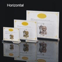 아크릴액자 압축앨범 가훈 가벼운 액자 결혼식 위한 기본 아크릴 테이블 카드 사인 -170, Horizontal+21x14.8cm