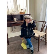 뿜이네 키즈남여공용 무스탕코트 무스탕 점퍼 코트 아우터 블랙무스탕코트