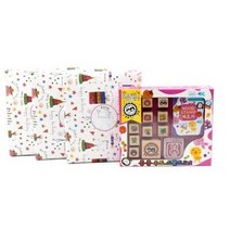 누리몰 어린이집 생일답례품 포장 콩콩 우드 스탬프 4p, 랜덤 발송, 10세트