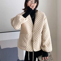 크크섬 여성 퀼팅 덕다운 숏패딩 누빔 경량 오리털 점퍼