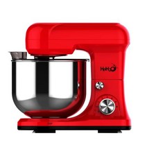 스탠드믹서 제빵 반죽기 1500W 4.5L DC 모터 스탠드 믹서 스테인레스 스틸 보울 6 단계 속도 주방 음식 믹, 01 빨간_03 UK