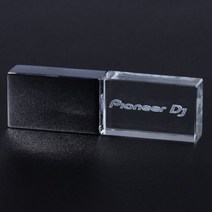 다채로운 LED USB 플래시 드라이브 128GB 커스텀 로고 고속 쓰기 독서용 메모리 스틱 라이트 파이오니아 DJ 프리미엄 펜드라이브 64GB, 01 White LED_07 128M