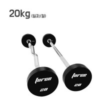 헬스가이드 포스 PU 고정식 일체형바벨 일자 ez바, 일자바-20kg