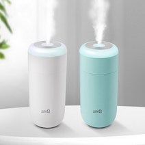 지니큐 ZQ-HM300 무드등 가습기 C타입전원포트 차량컵홀더형, 화이트