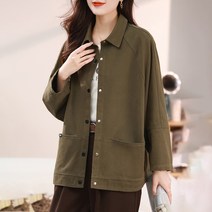 스타일아유 코트 봄가을 여자 키작녀 엄마옷 이른 봄 상의 얇은 캐주얼 자켓 JP0281