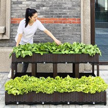 베란다텃밭 플랜트박스 저면관수 화분 텃밭상자 옥상 미니텃밭 대형