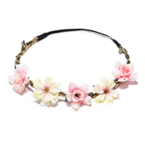 Women Wedding Floral Headband Charm Flower Tiara Party Brid Garland Princess Wreath Girls Crown Headdress Hair Accessories
