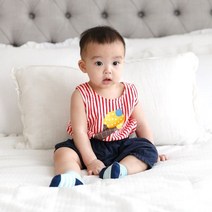 베베샤 유아복 레드아이스크림 롬퍼