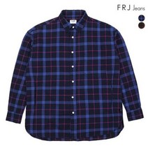 FRJ 남성 오버핏 플란넬 체크 셔츠 F94M-SH058B