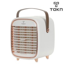 TOKN 토큰 휴대용 이동식 미니 냉풍기, 화이트