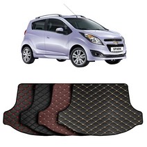 쉐보레 스파크/올뉴스파크 맞춤 가죽 에디션 트렁크매트+뒷열 등받이커버 풀세트 차박 캠핑, 블랙