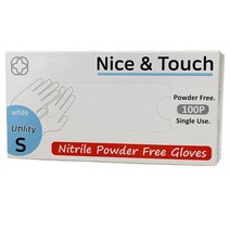 나이스앤터치 식품용 니트릴장갑 화이트 S, 소(S), 1개