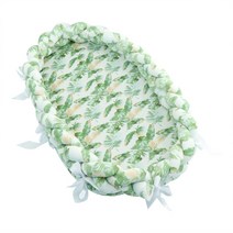짠 침대 인쇄 아기 생체 공학 침대 휴대용, 녹색 잎