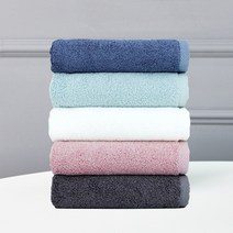 먼지 없는 수건 호텔 수건 200g 5장 고중량 무형광 뱀부 타올 뱀부얀 대나무 타월, 화이트 5장