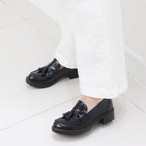 [투나나] 리제트 빅사이즈 여성 태슬장식 로퍼 단화 (225-260) 4CM