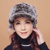 우리우리 할머니 엄마 중년여성모자 효도선물 겨울털모자 예쁜모자