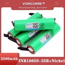 2022 100% 새로운 브랜드 18650 2500mAh 충전식 배터리 3.6V INR18650 25R M 20A 방전 배터리 + DIY 니켈|rechargeable batte, 단일, 1개