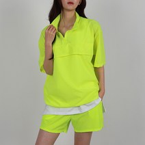 순이들 여성 반집업 아노락 반팔 반바지 세트