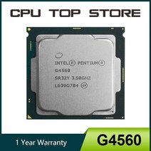 CPU 인텔 펜티엄 G4560 프로세서 3MB 캐시 3.50GHz LG 호환 호환A1151 듀얼 코어 데스크탑 PC CPU, 한개옵션0