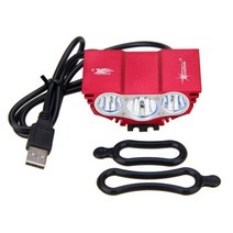 자전거 부품 용품 전기자전거방수 3xt6 led 라이트 전면 헤드 라이트 야간 사이클링 램프 5v usb headlamp 전용 램프 배터리 없음