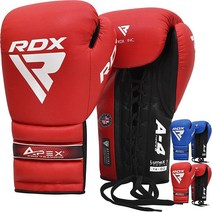 RDX 전문 복싱 파이트 장갑 APEX 레이스업 대회용 파이터 슈퍼 스킨 마야 하이드 가죽 패딩 처리된 손목 지지대 다층 구조 견고하고 안전한 착용감을 위한 전통적인 엑스트