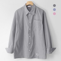 잔스트라이프 와이드카라 셔츠 (MDLS990JM)