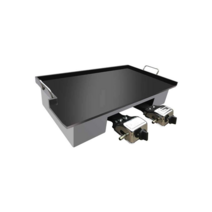 포장마차 철판 볶음 순대 닭갈비 떡볶이 그릴 팬 불판, 70x40x15x0.8cm배출구