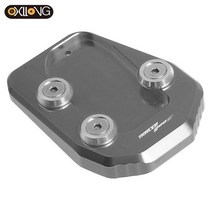 야마하 MT-09 MT09 추적기 900 GT XSR900 바이크 오토바이 풋 사이드 스탠드 패드 플레이트 킥 확대기 지원 확장, [12] Gray TRACER 900 GT
