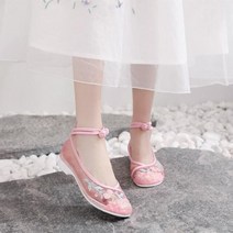 여자한복신발 남자한복신발 생활 여름 패션 에스닉 스타일 자수 신발 고대 Hanfu 메쉬 여성 캐주얼