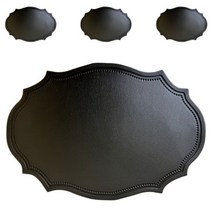 YULARA 헤리티지 북유럽 방수 테이블 매트 4p, 블랙, 43 x 30 cm