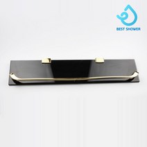 코코스 강화유리 일자선반, 11 블랙 + 골드, 1개