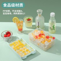가정용 미니 얼음 제빙기 휴대용 캠핑 사무실 아이스 큐브 몰드 그물 레드 트레이 박스 냉동 포도 하키 유물 기숙사 기계 저장 상자, [05] 블루[64그리드+아이스박스+아이스삽] 2겹