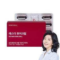 여에스더 퓨어 크릴오일 오메가3 순도100% 남극크릴오일, 30정, 4박스