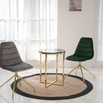 디작소 사이드 테이블 미팅 원형 책상 SD-5583, DT025(블랙)