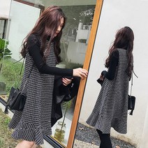 성은홀릭 여성 프릴 조끼 원피스(임부복가능) 데일리룩