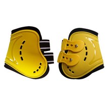 승용마 말발목 보호대 아대 탄성 벨트 말훈련 보호장비, M, yellow hind boot