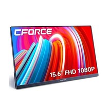 c-force 휴대용 모니터 노트북용 15.6인치 FHD 1080P USB C HDMI 두 번째 외장 데스크탑 MacBook 전화 태블릿 PS5/4 Xbox 스위치 내장 스피커