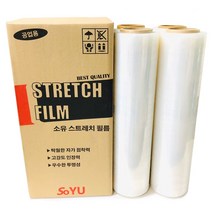 소유 공업용랩 스트레치필름 25mic x 500mm 250M 4롤, 25mic 4롤