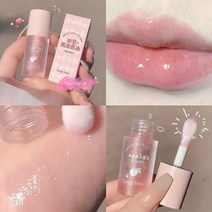 입술볼륨 립 플럼퍼 펌프 마사지 크리스탈 젤리 오일 수분 플럼 핑 코트 립스틱 립글로스 틴티드 클리어 퍼 세럼 케어 과일 립밤, [03] Peach