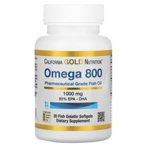 캘리포니아 골드 뉴트리션 오메가800 피쉬 오일 EPA/DHA 80% 1000mg 30캡슐
