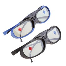 GHSHOP 2피스 DLP 3D 안경 144Hz 충전식 셔터 안경 DLP- 3D, 설명, 블랙 블루, 설명