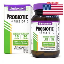 BlueBonnet 프로바이오틱 프리바이오틱 30정 베지캡슐 블루보넷 미국 직구 사은품 추가증정