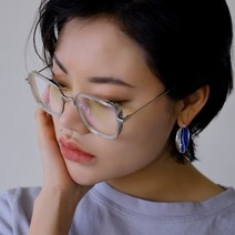 플랍 여자 남자 사각 블루라이트 빅사이즈 은테 패션 안경테