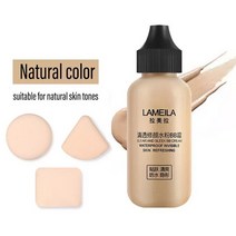 남자파운데이션 남자립밤 3 색 방수 리퀴드 파운데이션 지속 커버 여드름 내추럴 매트, 03 메이크업 퍼프로