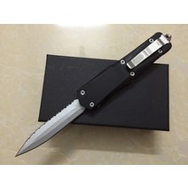 마이크로 OTF 테크 나이프 A07 컴뱃 트로우 시리즈 440 스틸 블레이드 57HRC 경도 아연 알루미늄 합금 핸들 호신용 포켓, [01] WHITE