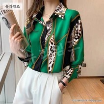 여성 패션 호피 블라우스 뉴타임즈 J377O372