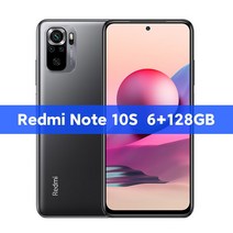 Xiaomi-글로벌 버젼 홍미노트 10S 6GB 8GB 128GB 스마트폰 Helio G95 6.43 인치 AMOLED DotDisplay 33W 5000mAh 64MP 쿼드 카메라, Add Redmi Buds3 Lite, 01 6GB 128GB Gray